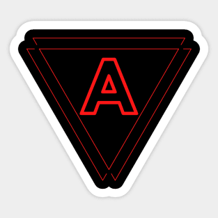 A red the first letter Sticker